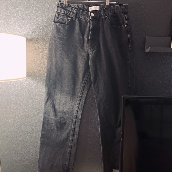 Zara Straight Leg Jeans Black - Picture 11 of 13